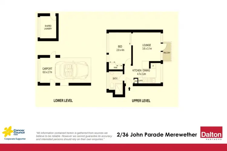 Floorplan of Homely unit listing, 2/36 John Parade, Merewether NSW 2291