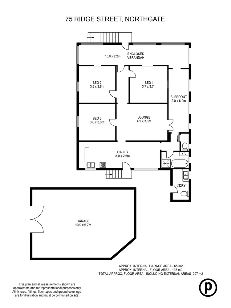 Floorplan of Homely house listing, 75 Ridge Street, Northgate QLD 4013