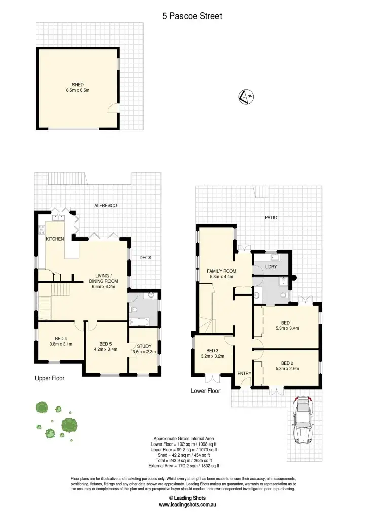 Floorplan of Homely house listing, 5 Pascoe Street, Mitchelton QLD 4053