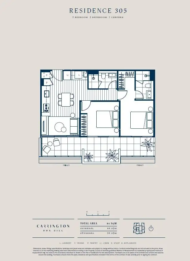 Floorplan of Homely apartment listing, 305/111 Carrington Road, Box Hill VIC 3128