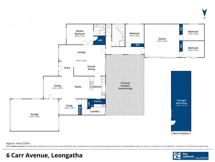 Floorplan of Homely house listing, 6 Carr Avenue, Leongatha VIC 3953