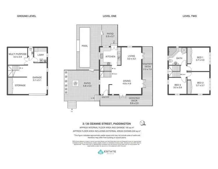 Floorplan of Homely townhouse listing, 2/35 Ozanne Street, Paddington QLD 4064
