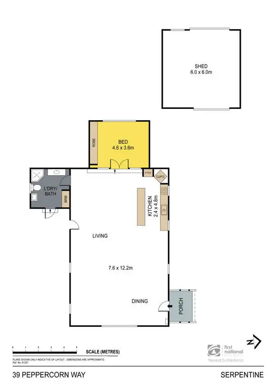 Floorplan of Homely house listing, 39 Peppercorn Way, Serpentine VIC 3517