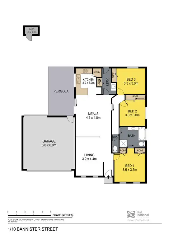 Floorplan of Homely house listing, 1/10 Bannister Street, Bendigo VIC 3550