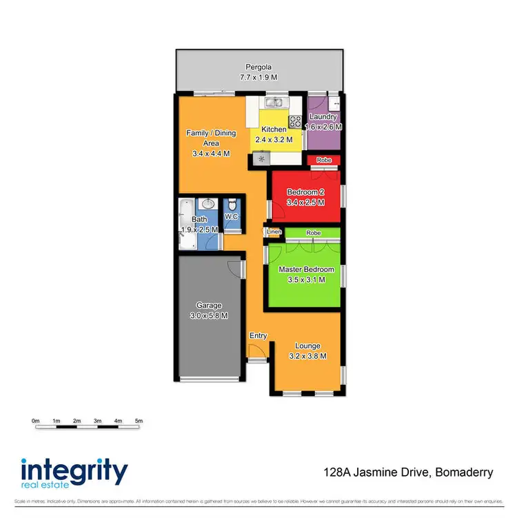 Floorplan of Homely semi-detached listing, 128A Jasmine Drive, Bomaderry NSW 2541