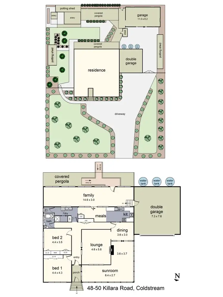 Floorplan of Homely house listing, 48-50 Killara Road, Coldstream VIC 3770
