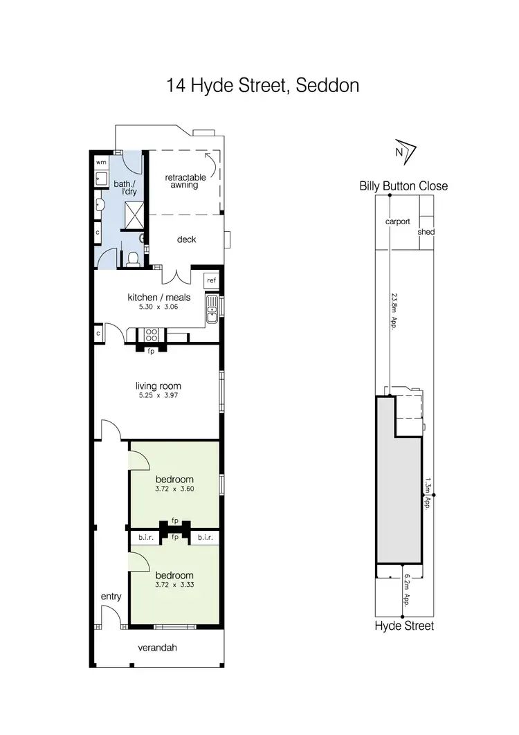 Floorplan of Homely house listing, 14 Hyde Street, Seddon VIC 3011