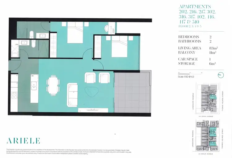 Floorplan of Homely apartment listing, 416/7 Thomas Holmes Street, Maribyrnong VIC 3032
