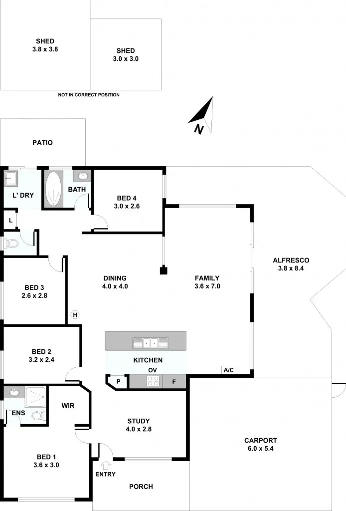 Floorplan of Homely house listing, 34 Rochester Avenue, Beckenham WA 6107