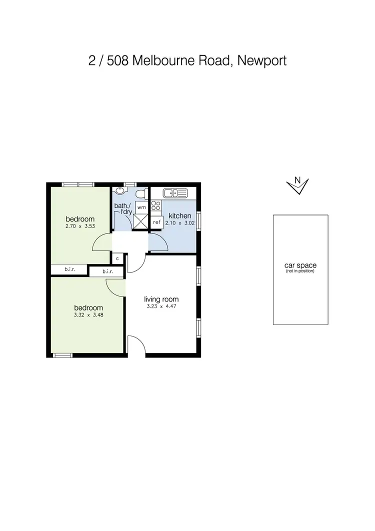 Floorplan of Homely unit listing, 2/508 Melbourne Road, Newport VIC 3015