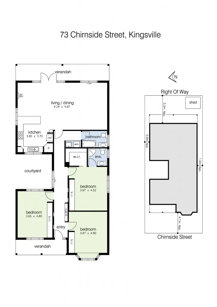 Floorplan of Homely house listing, 73 Chirnside Street, Kingsville VIC 3012
