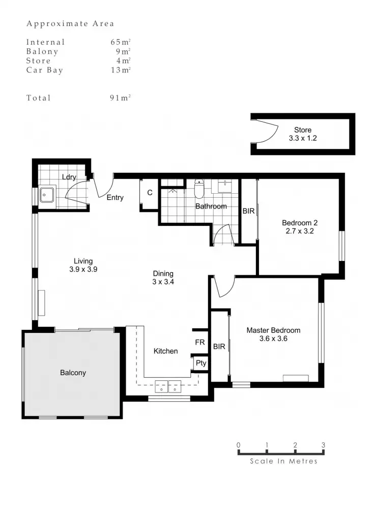 Floorplan of Homely apartment listing, 4/174 Loftus Street, North Perth WA 6006
