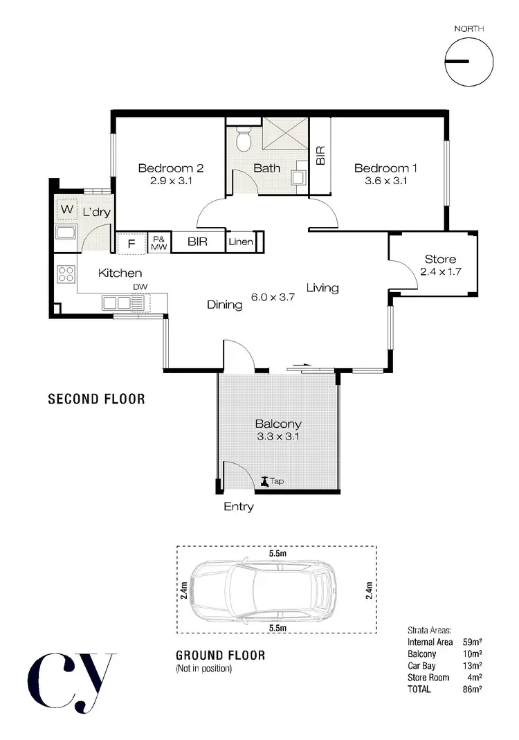 Floorplan of Homely apartment listing, 5/174 Loftus Street, North Perth WA 6006
