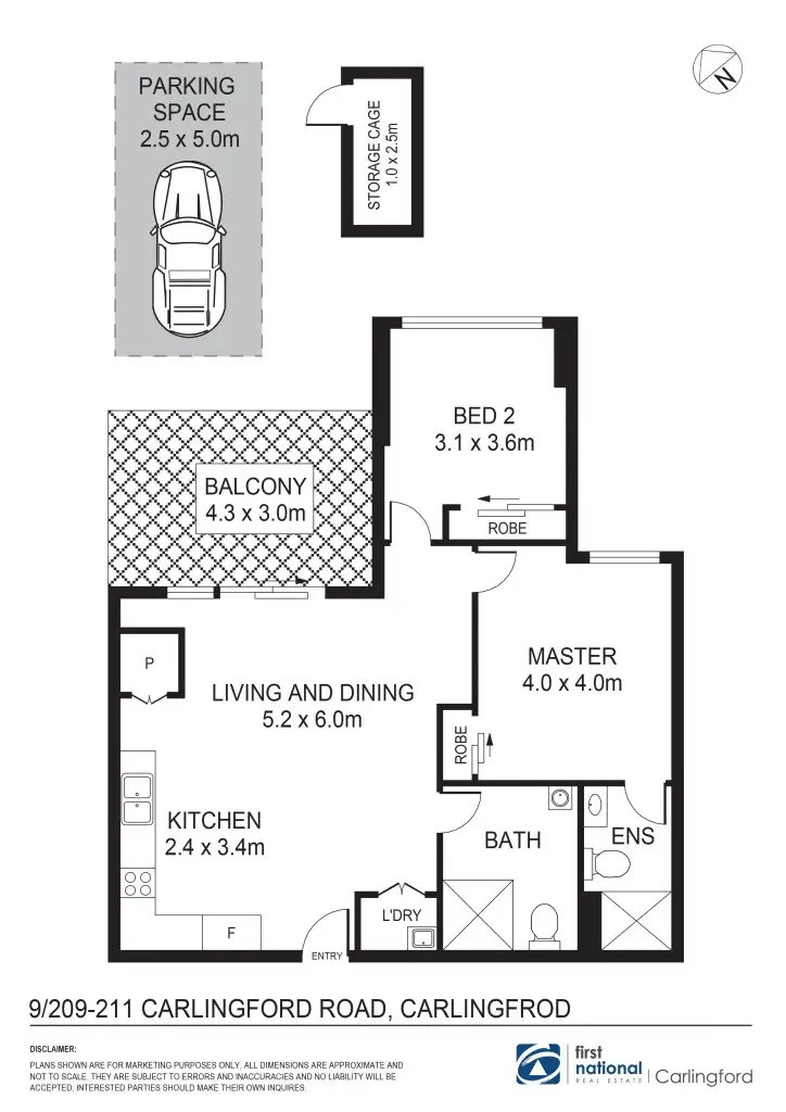 Floorplan of Homely apartment listing, 9/209-211 Carlingford Road, Carlingford NSW 2118