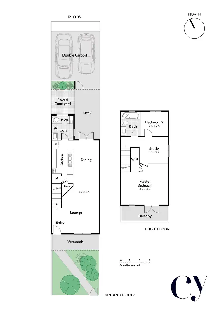 Floorplan of Homely townhouse listing, 2/34 Randell Street, Perth WA 6000