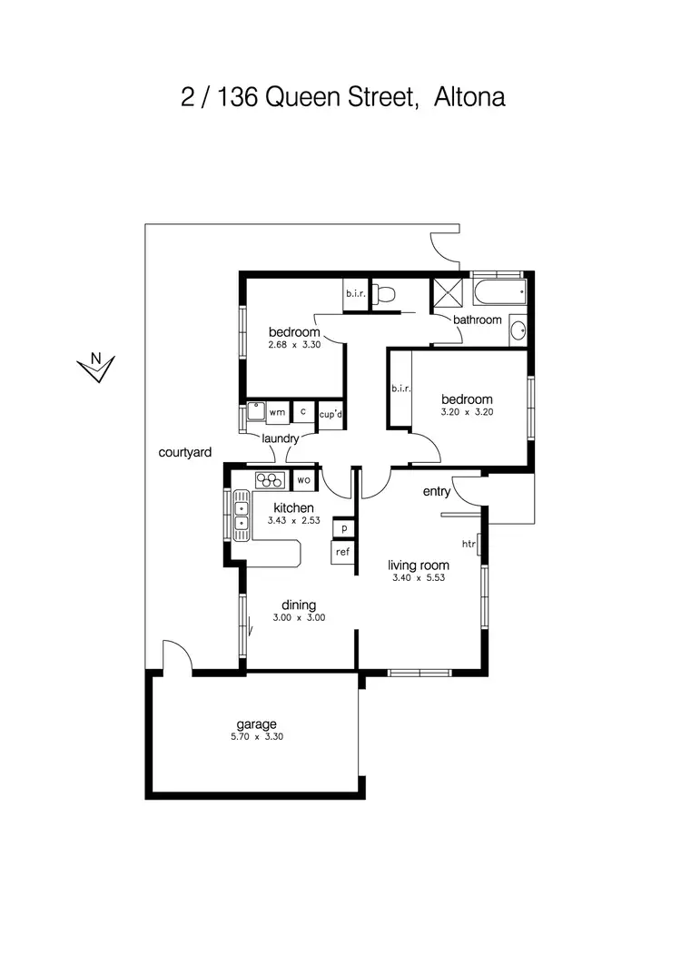Floorplan of Homely unit listing, 2/136 Queen Street, Altona VIC 3018