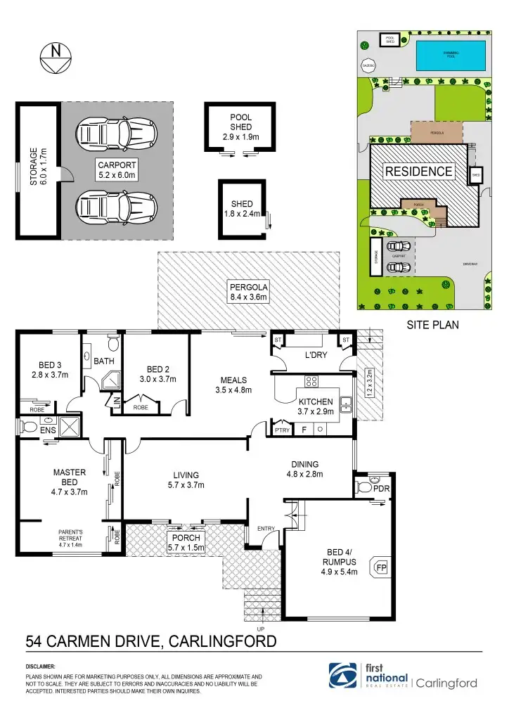 Floorplan of Homely house listing, 54 Carmen Drive, Carlingford NSW 2118