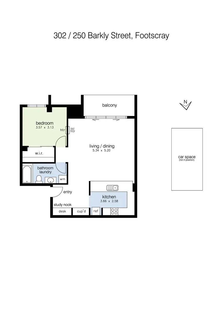 Floorplan of Homely apartment listing, 302/250 Barkly Street, Footscray VIC 3011
