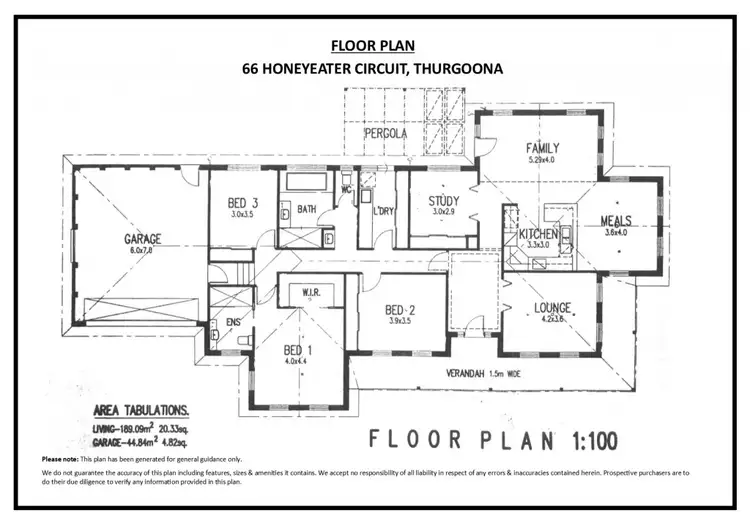 Floorplan of Homely house listing, 66 Honeyeater Circuit, Thurgoona NSW 2640