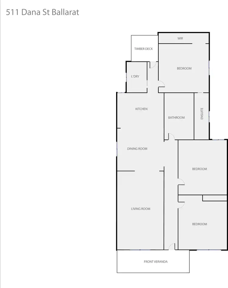 Floorplan of Homely house listing, 511 Dana Street, Ballarat Central VIC 3350