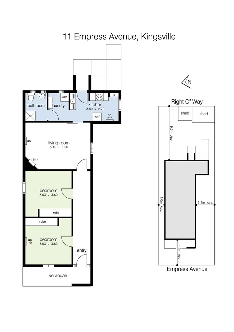 Floorplan of Homely house listing, 11 Empress Avenue, Kingsville VIC 3012