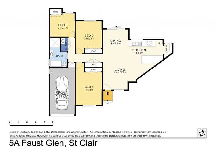 Floorplan of Homely semi-detached listing, 5a Faust Glen, St Clair NSW 2759
