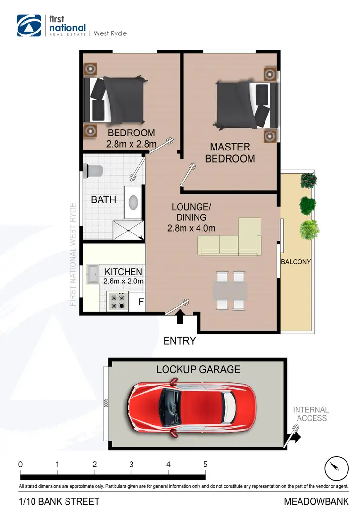 Floorplan of Homely unit listing, 1/10 Bank Street, Meadowbank NSW 2114