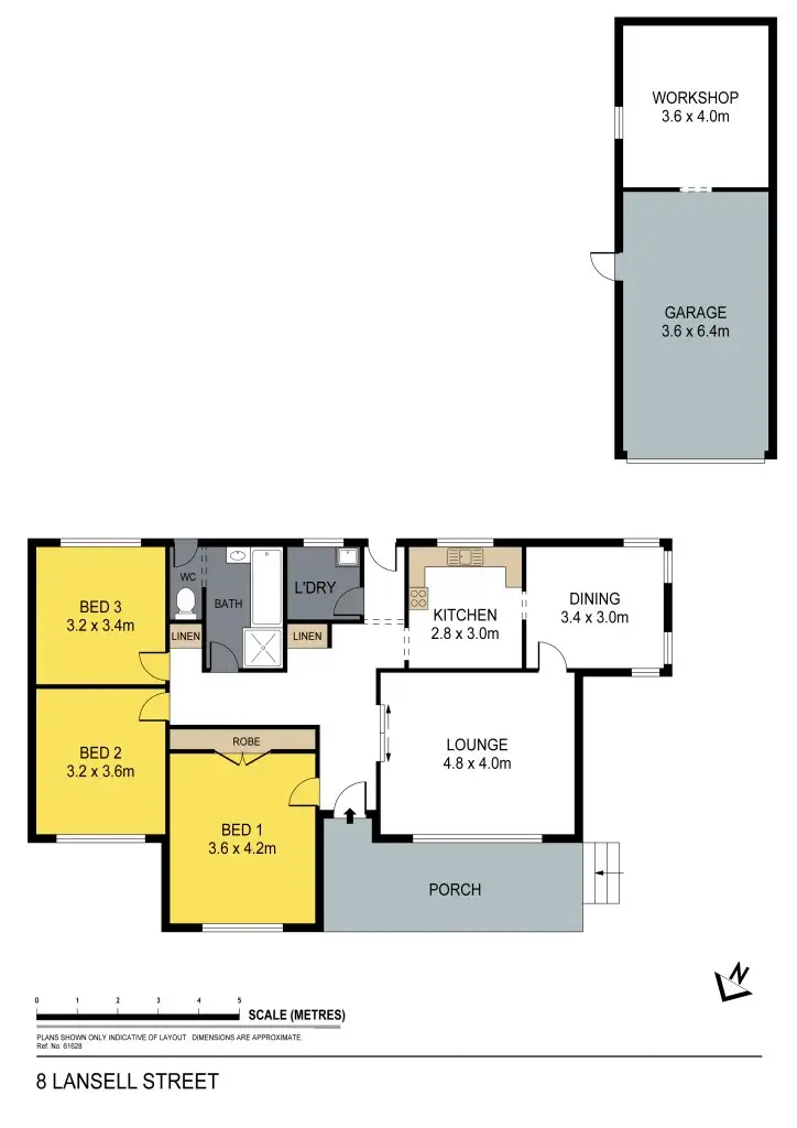 Floorplan of Homely house listing, 8 Lansell Street, Kangaroo Flat VIC 3555