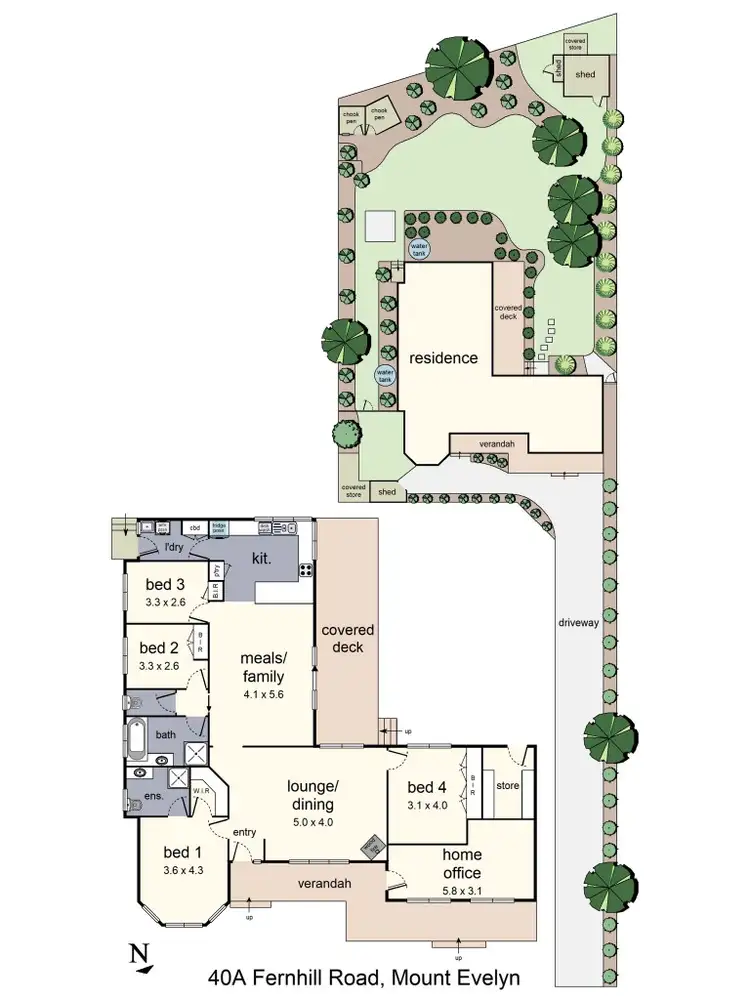 Floorplan of Homely house listing, 40a Fernhill Road, Mount Evelyn VIC 3796