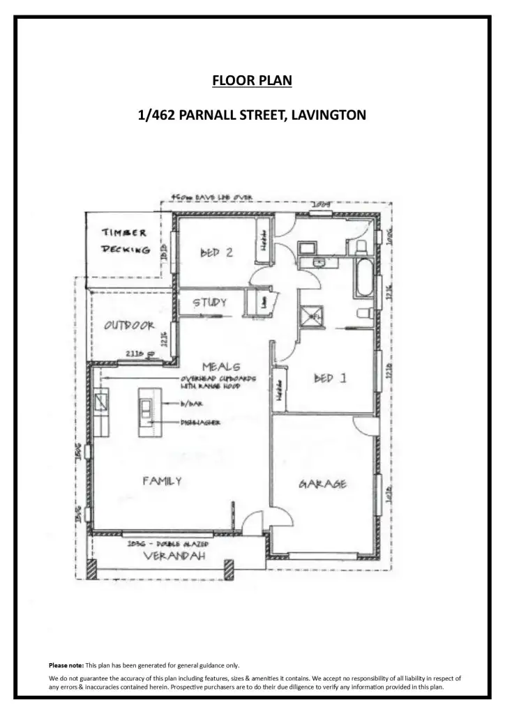 Floorplan of Homely townhouse listing, 1/462 Parnall Street, Lavington NSW 2641