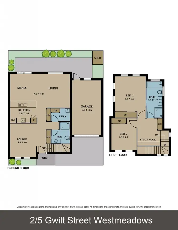 Floorplan of Homely townhouse listing, 2/5 Gwilt Street, Westmeadows VIC 3049