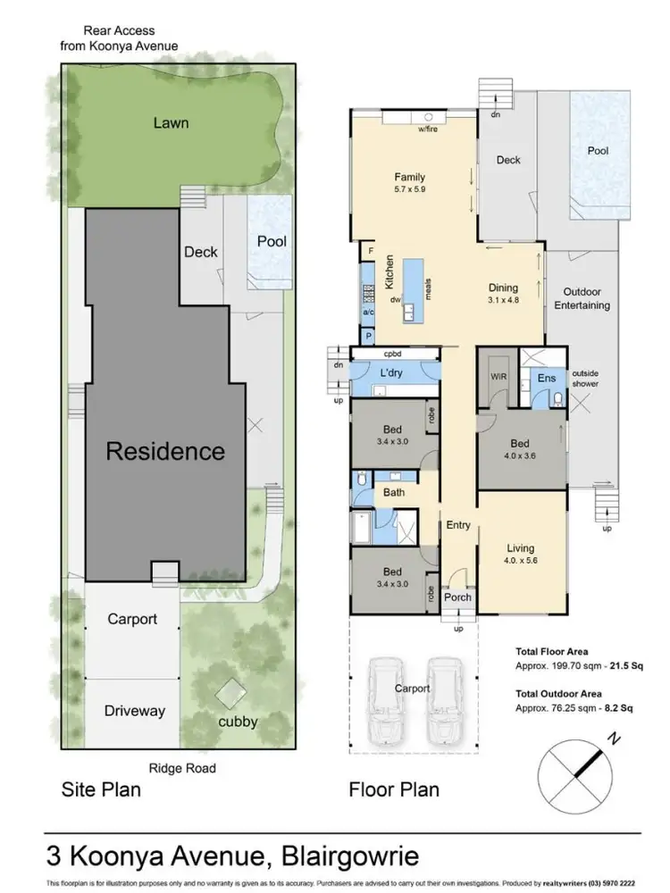 Floorplan of Homely house listing, 3 Koonya Avenue, Blairgowrie VIC 3942