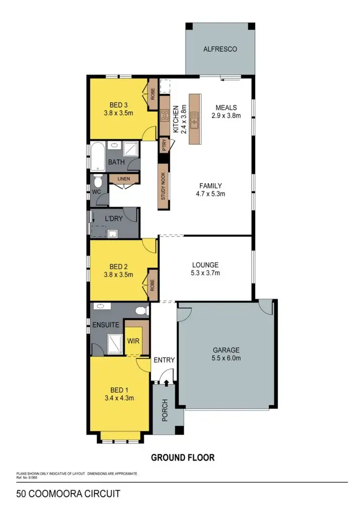 Floorplan of Homely house listing, 50 Coomoora Circuit, Strathfieldsaye VIC 3551