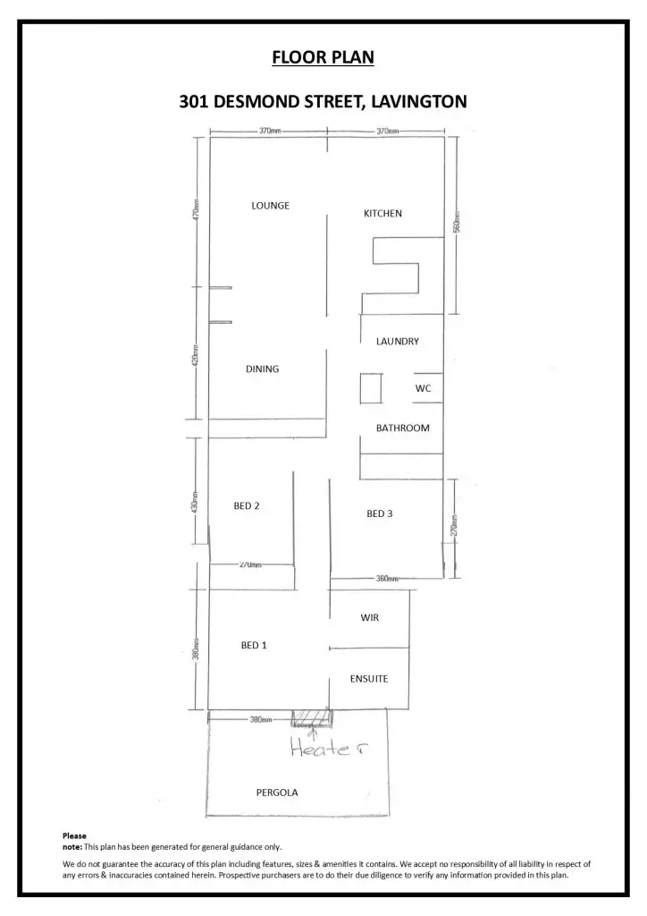 Floorplan of Homely house listing, 301 Desmond Street, Lavington NSW 2641