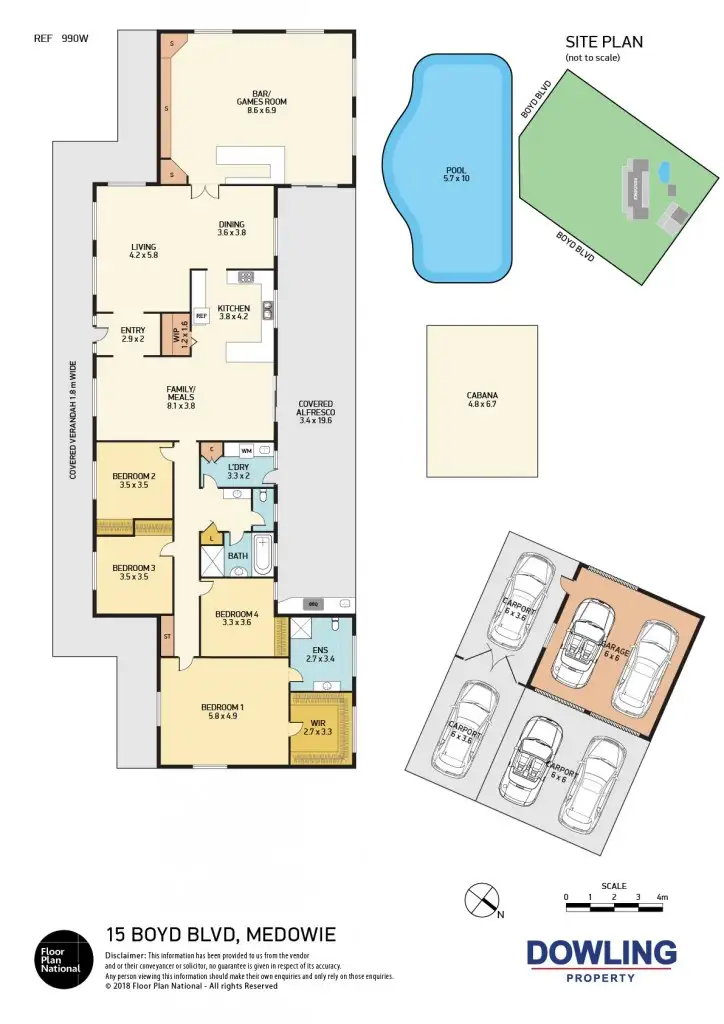 Floorplan of Homely house listing, 15 Boyd Bvd, Medowie NSW 2318