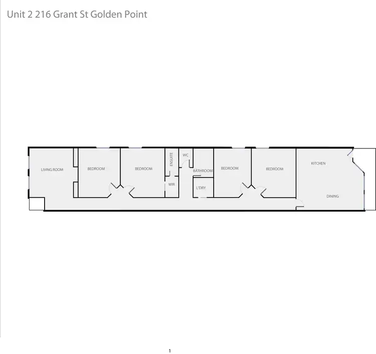 Floorplan of Homely house listing, 2/216 Grant Street, Golden Point VIC 3350