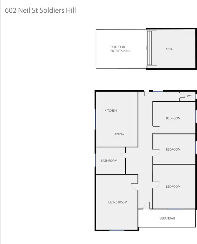 Floorplan of Homely house listing, 602 Neill Street, Soldiers Hill VIC 3350