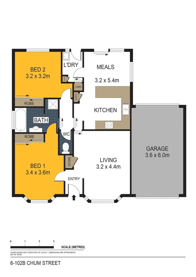 Floorplan of Homely house listing, 6/102B Chum Street, Golden Square VIC 3555