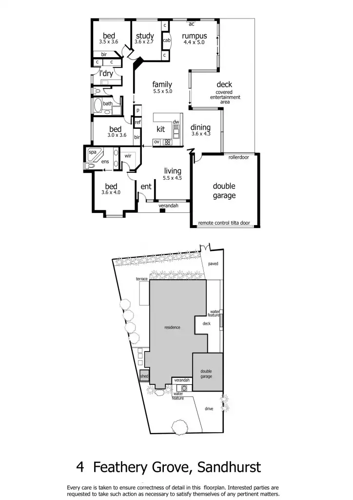 Floorplan of Homely house listing, 4 Feathery Grove, Sandhurst VIC 3977