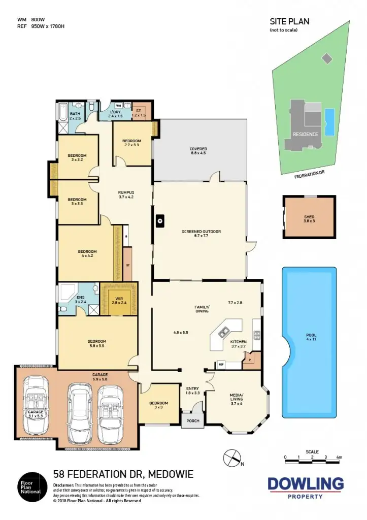 Floorplan of Homely house listing, 58 Federation Drive, Medowie NSW 2318