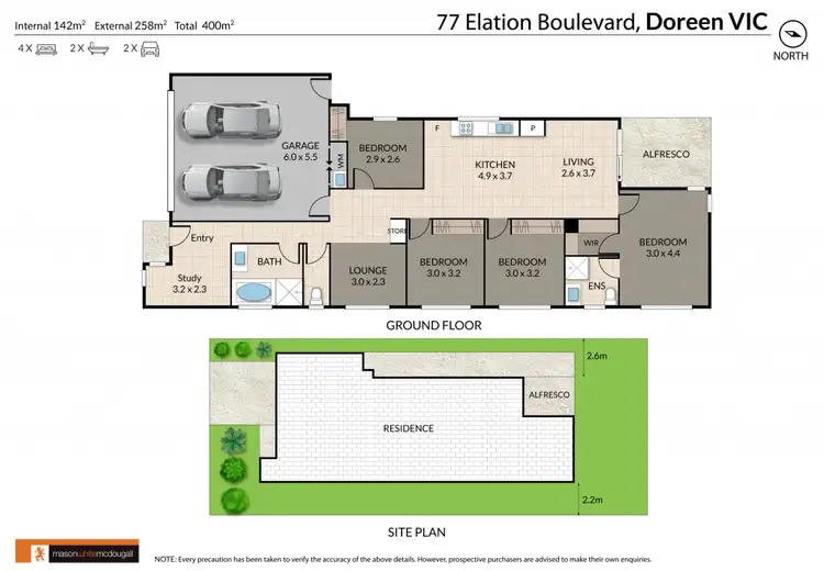 Floorplan of Homely house listing, 77 Elation Blvd, Doreen VIC 3754