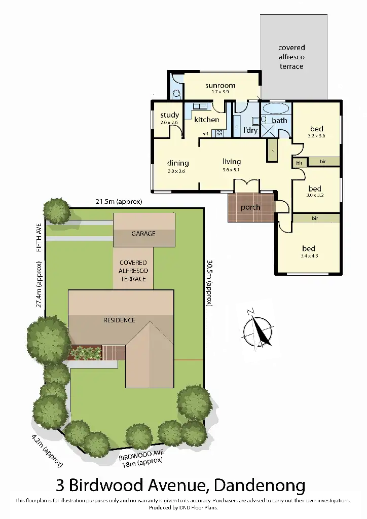 Floorplan of Homely house listing, 3 Birdwood Avenue, Dandenong VIC 3175