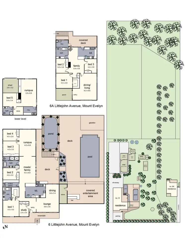Floorplan of Homely house listing, 6 & 6A Littlejohn Avenue, Mount Evelyn VIC 3796