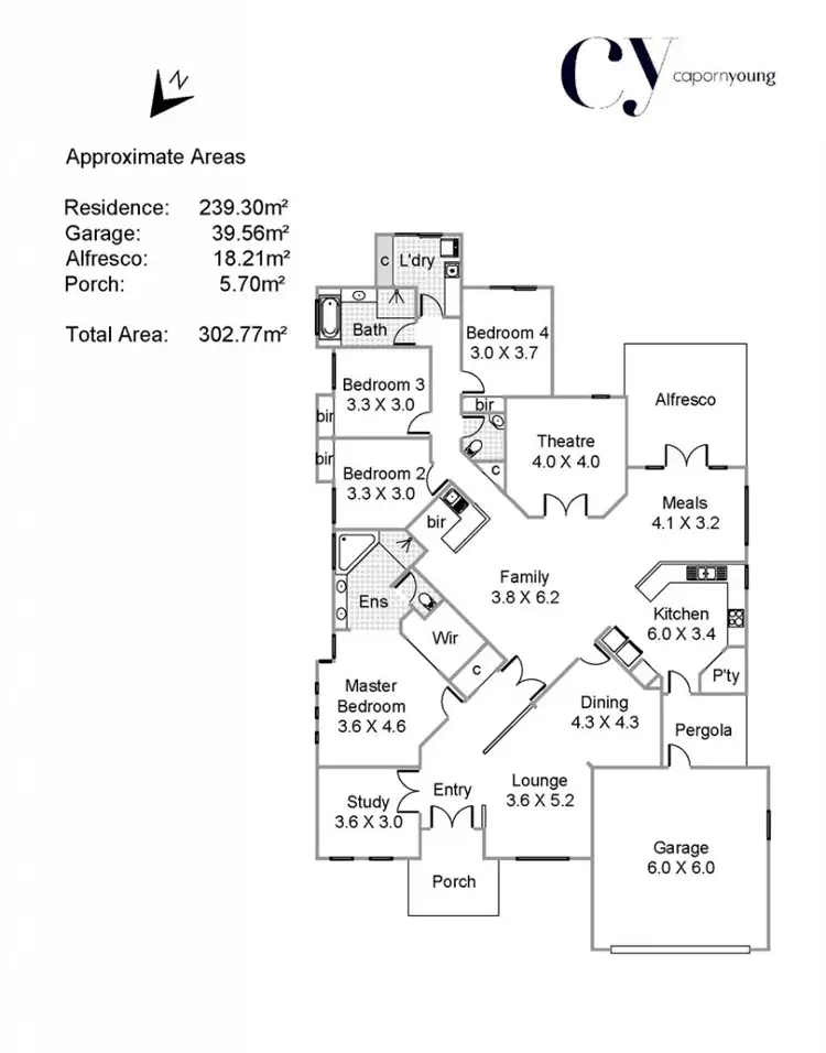 Floorplan of Homely house listing, 25 Peterborough Circle, Murdoch Chase, North Lake WA 6163
