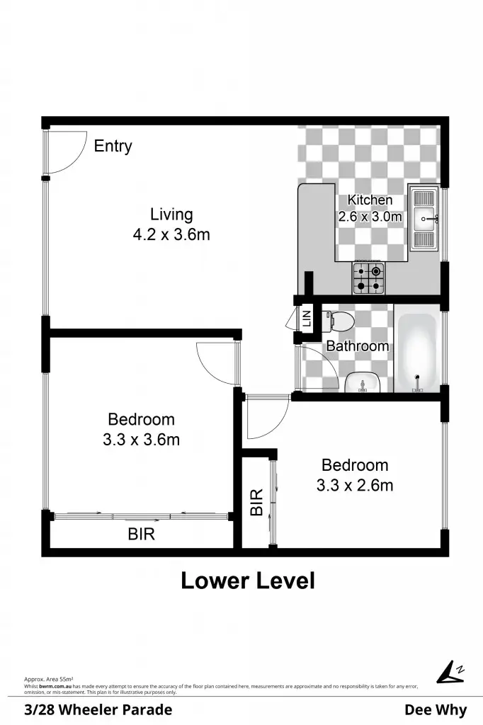 Floorplan of Homely unit listing, 3/28 Wheeler Parade, Dee Why NSW 2099