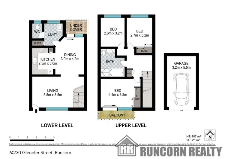 Floorplan of Homely townhouse listing, 60/30 Glenefer Street, Runcorn QLD 4113