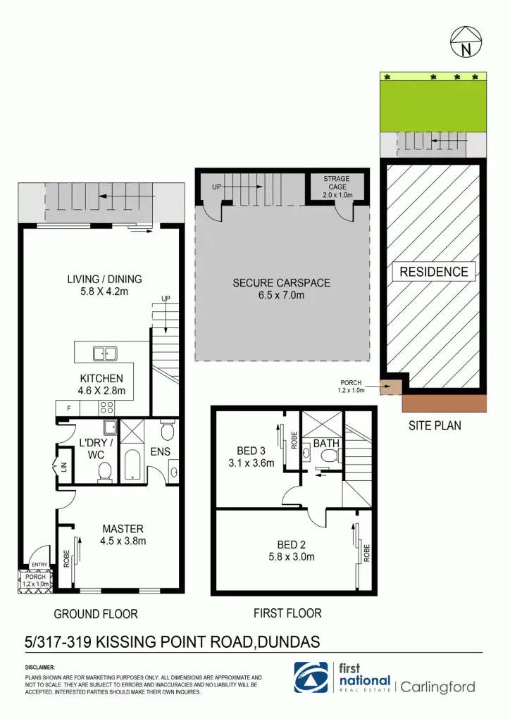 Floorplan of Homely townhouse listing, 5/317-319 Kissing Point Road, Dundas NSW 2117