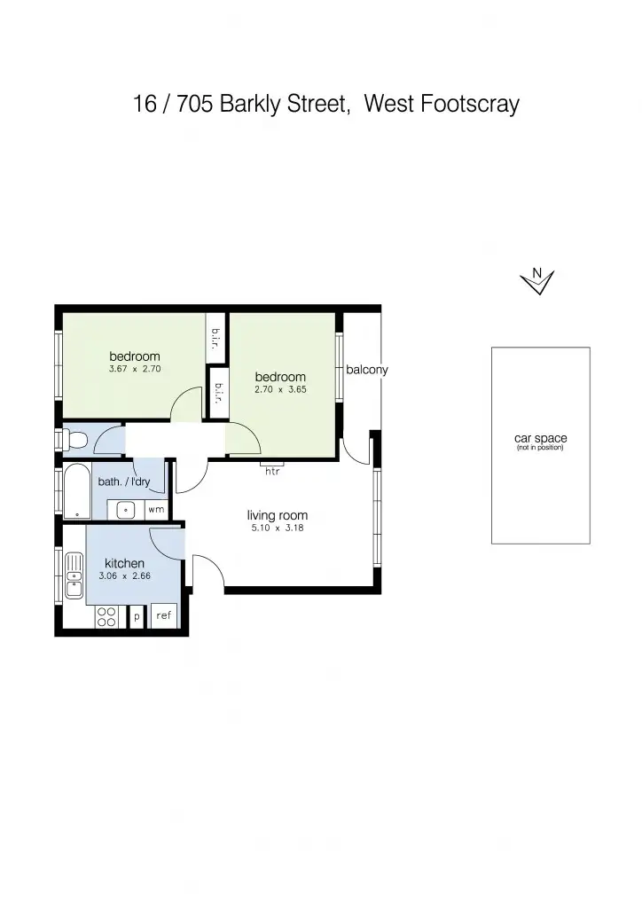 Floorplan of Homely apartment listing, 16/705 Barkly Street, West Footscray VIC 3012