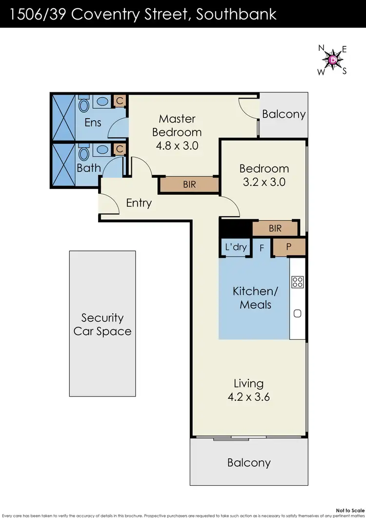 Floorplan of Homely apartment listing, 1506/39 Coventry Street, Southbank VIC 3006