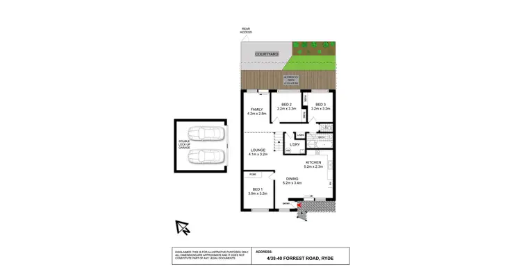 Floorplan of Homely villa listing, 4/38-40 Forrest Road, Ryde NSW 2112